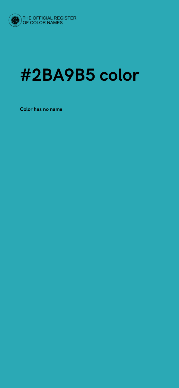 #2BA9B5 color image