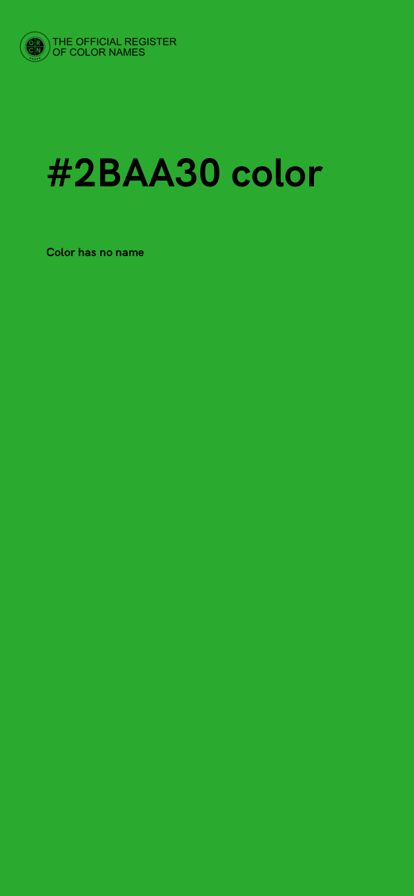 #2BAA30 color image