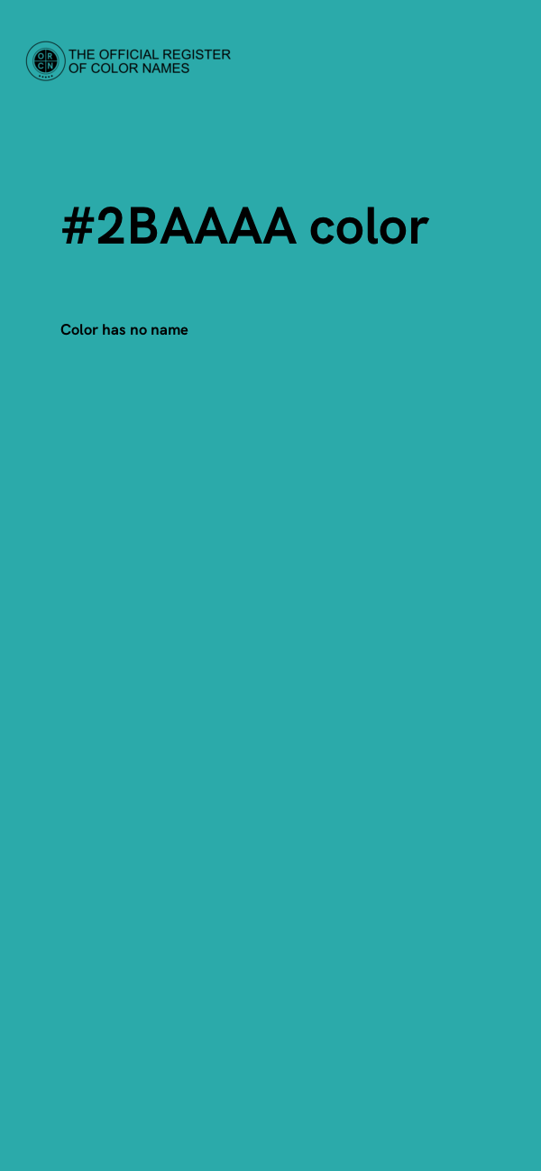 #2BAAAA color image