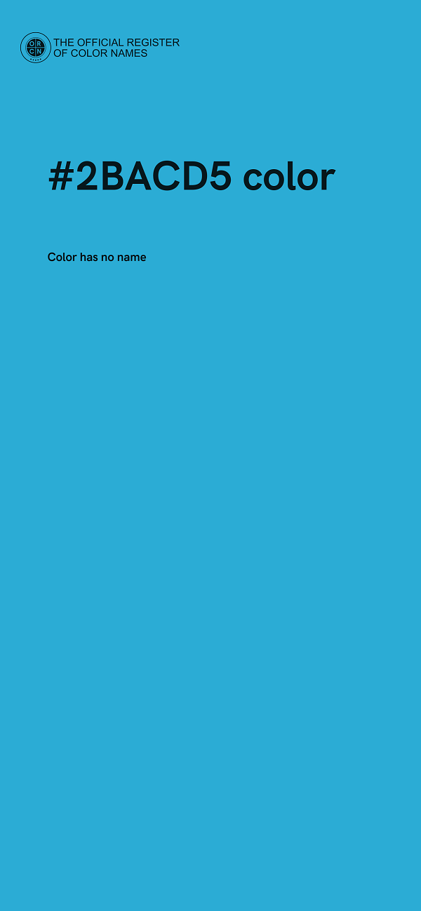 #2BACD5 color image