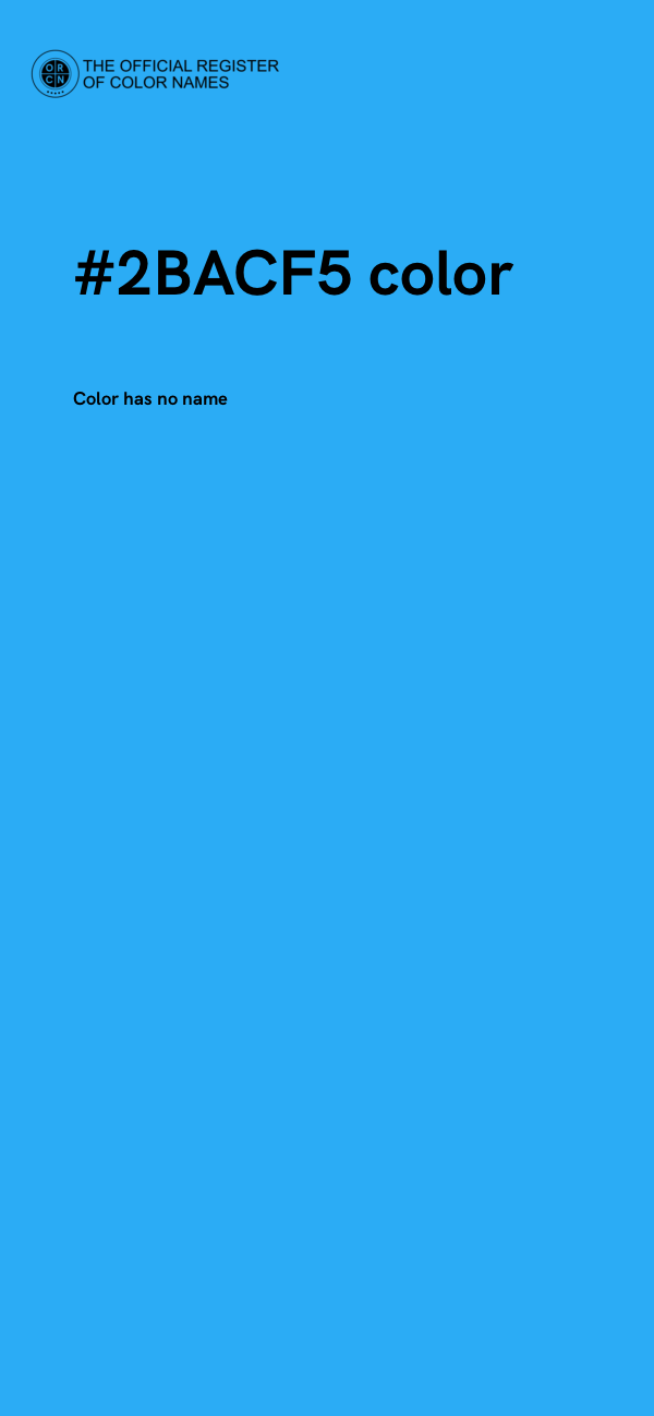 #2BACF5 color image