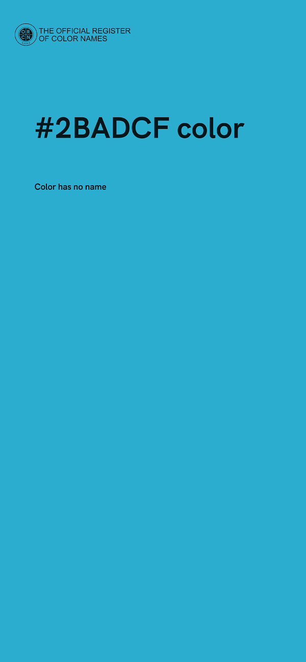 #2BADCF color image
