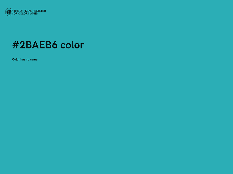 #2BAEB6 color image