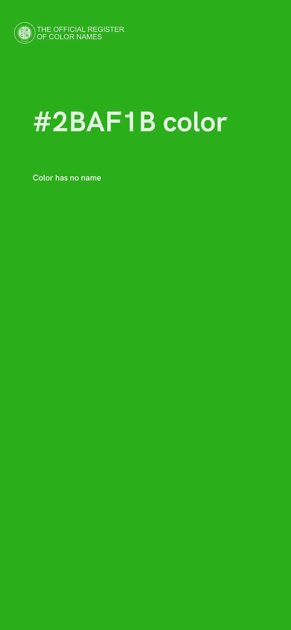 #2BAF1B color image