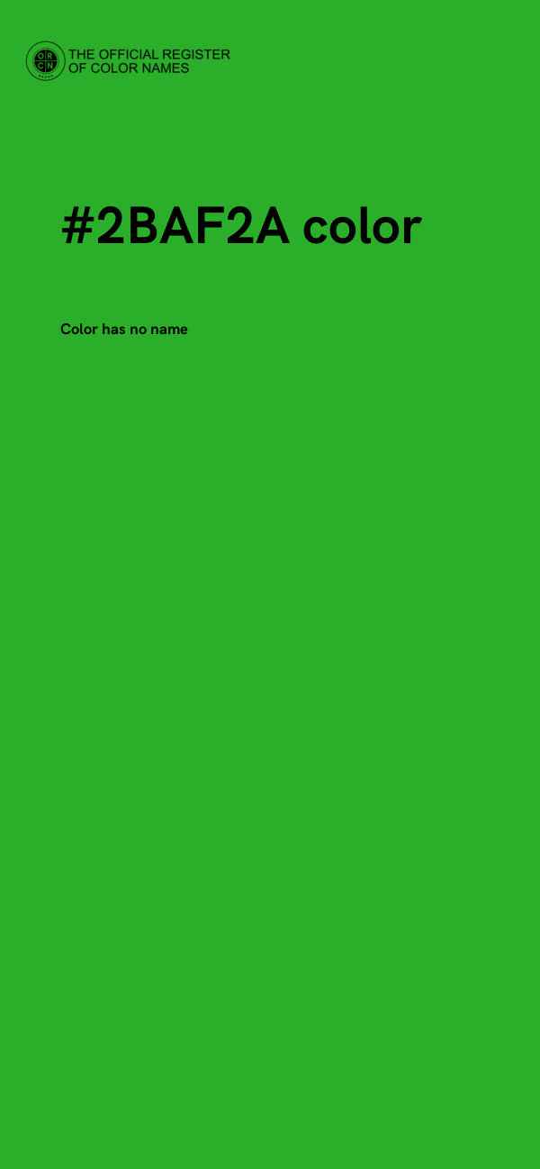 #2BAF2A color image