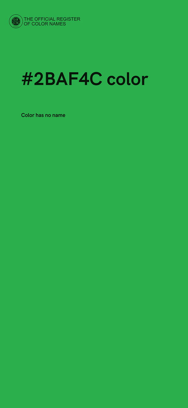 #2BAF4C color image
