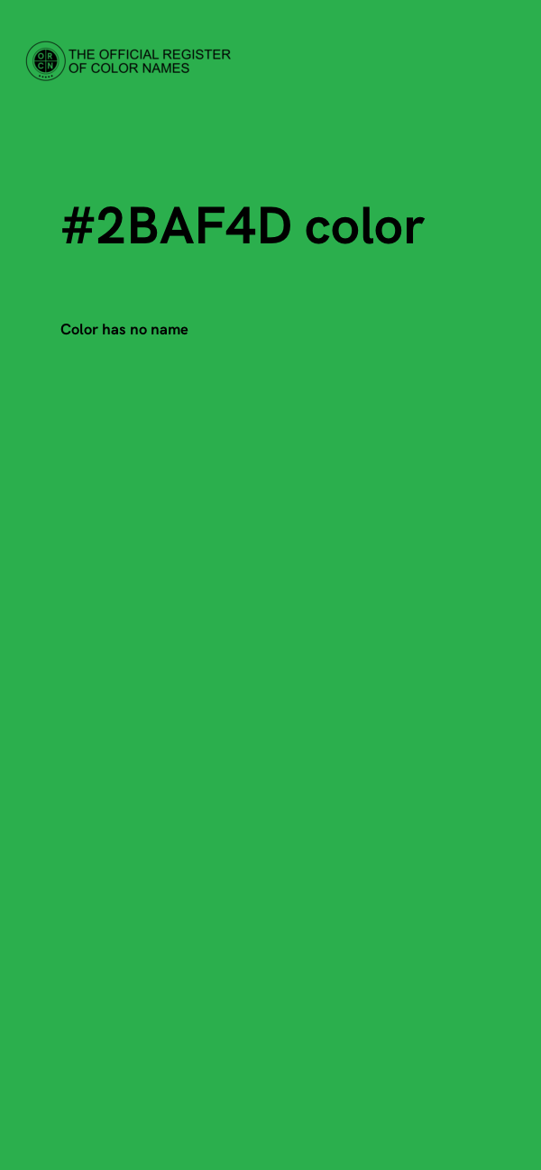 #2BAF4D color image