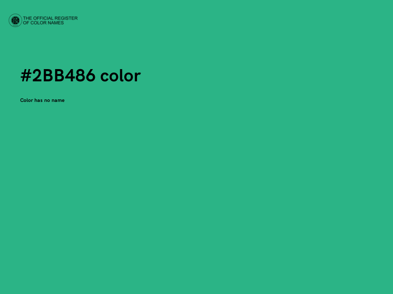 #2BB486 color image