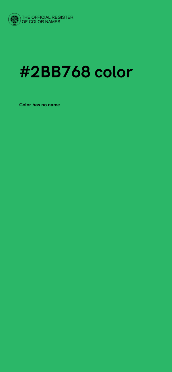#2BB768 color image