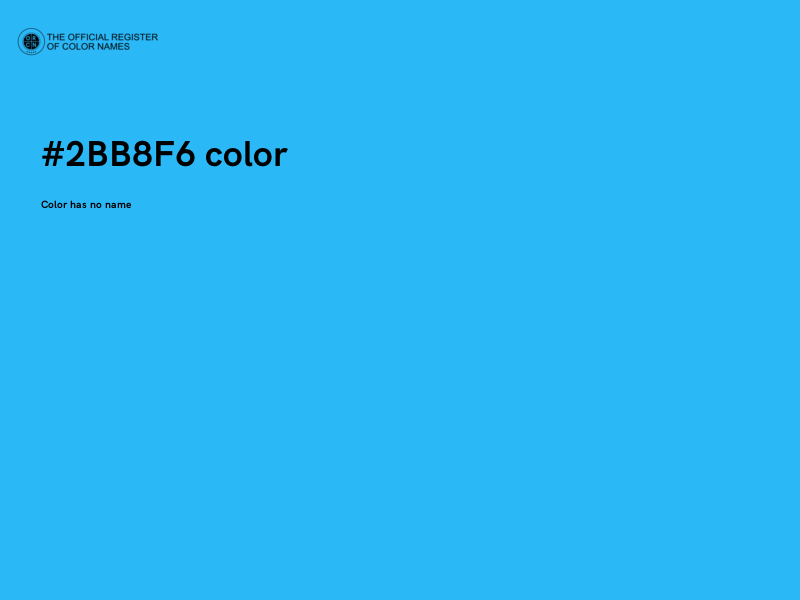 #2BB8F6 color image