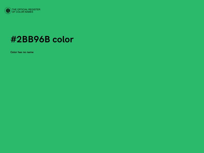 #2BB96B color image