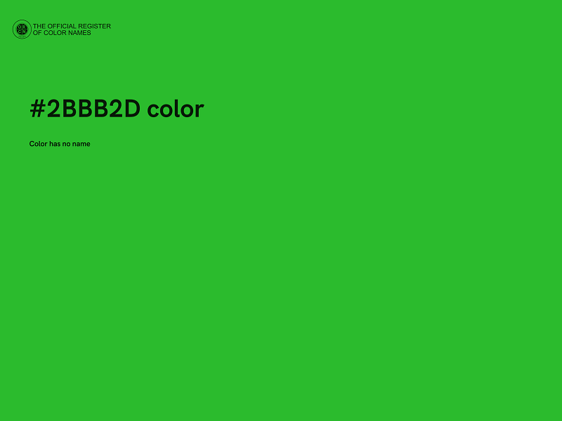 #2BBB2D color image
