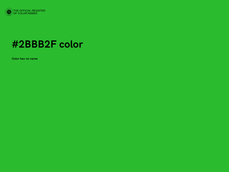 #2BBB2F color image