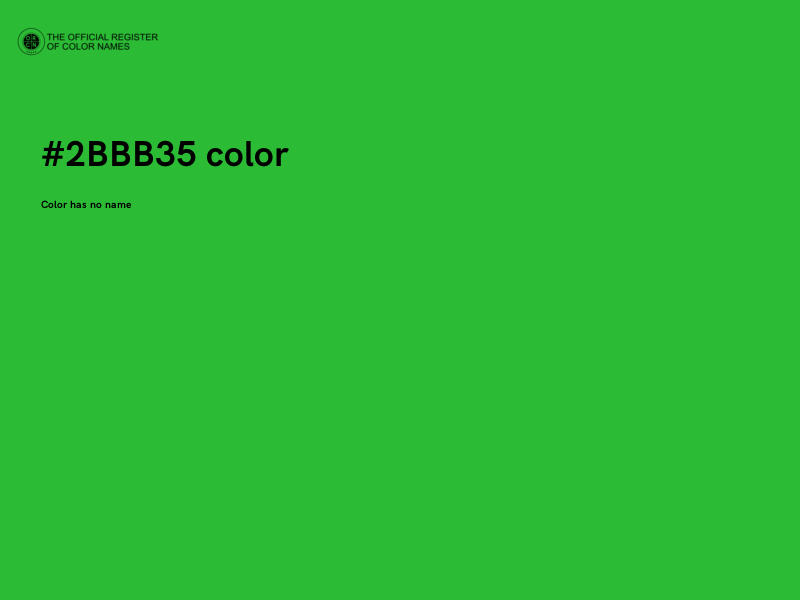 #2BBB35 color image