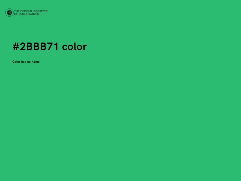 #2BBB71 color image