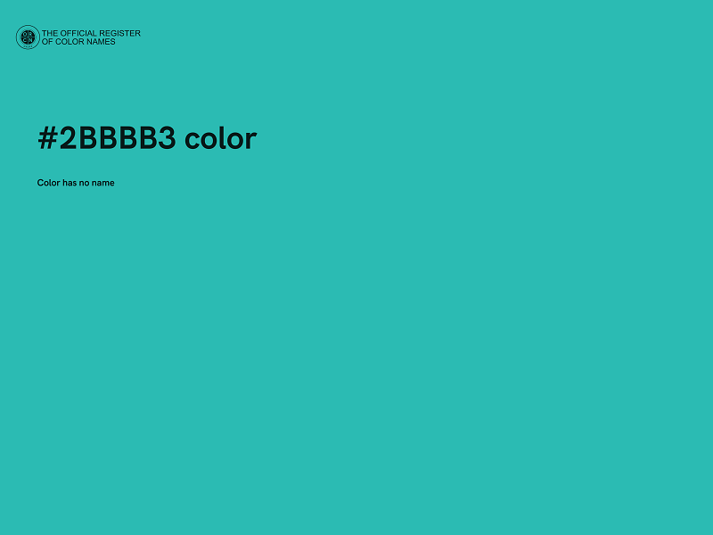 #2BBBB3 color image