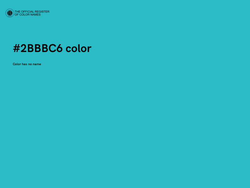 #2BBBC6 color image