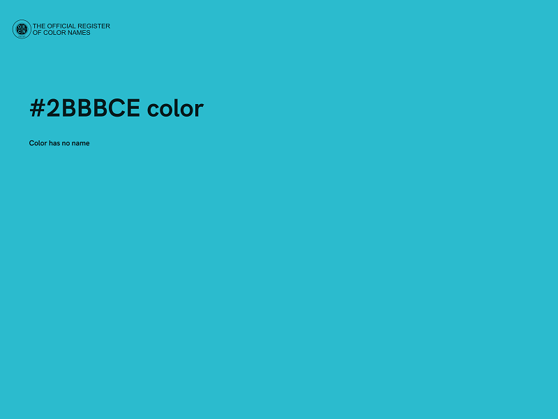 #2BBBCE color image