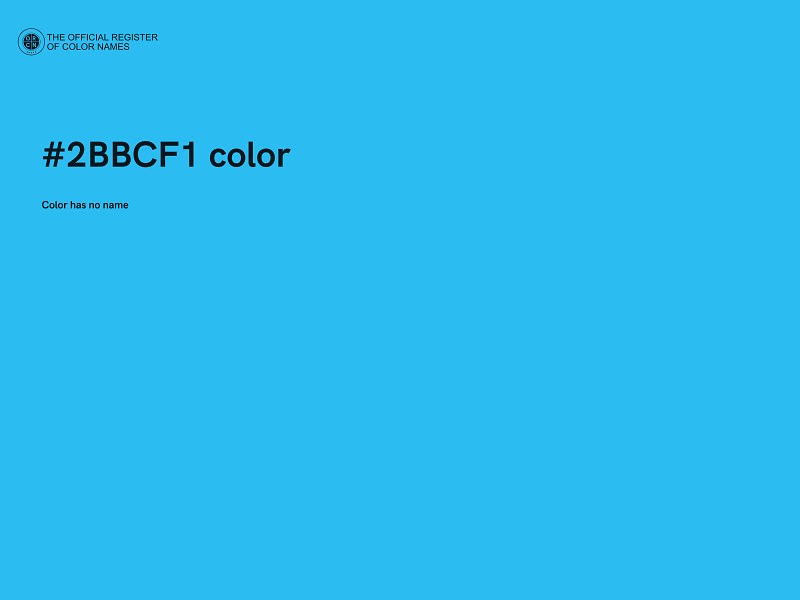 #2BBCF1 color image