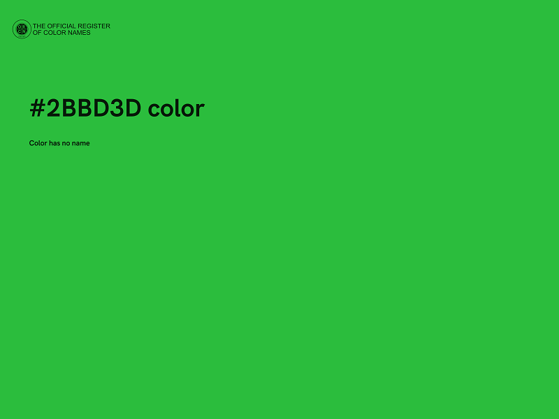 #2BBD3D color image