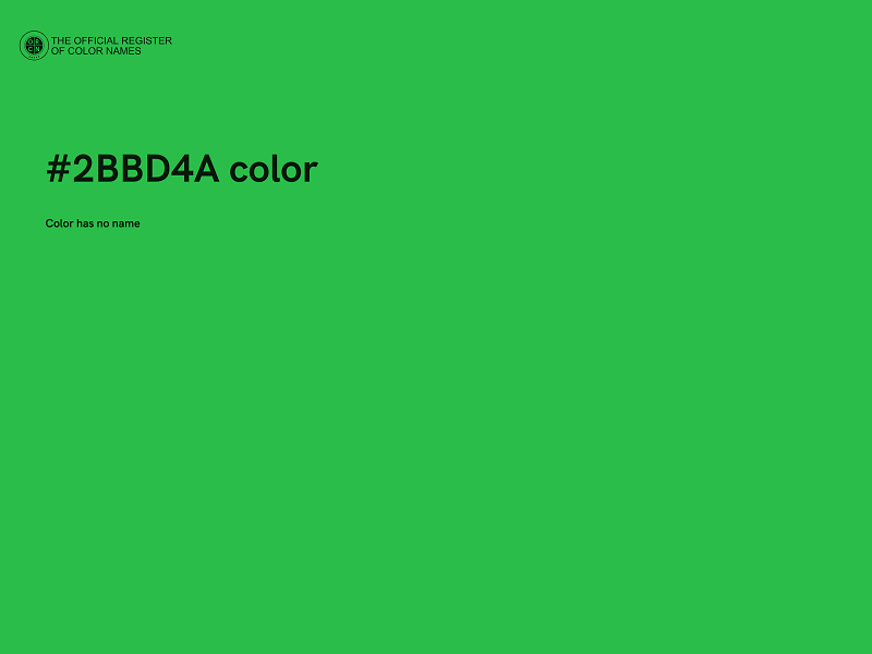 #2BBD4A color image