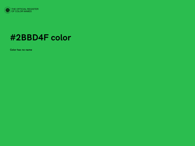 #2BBD4F color image