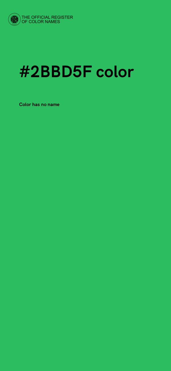 #2BBD5F color image