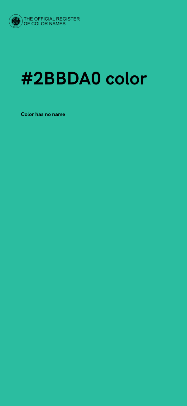 #2BBDA0 color image
