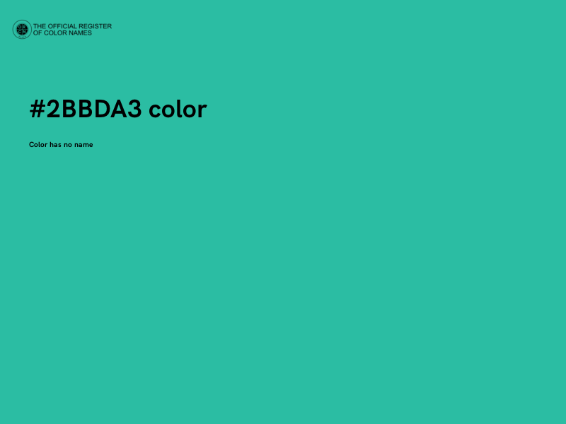 #2BBDA3 color image