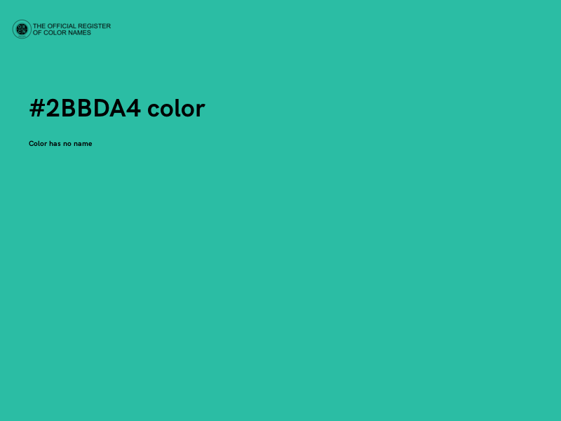 #2BBDA4 color image