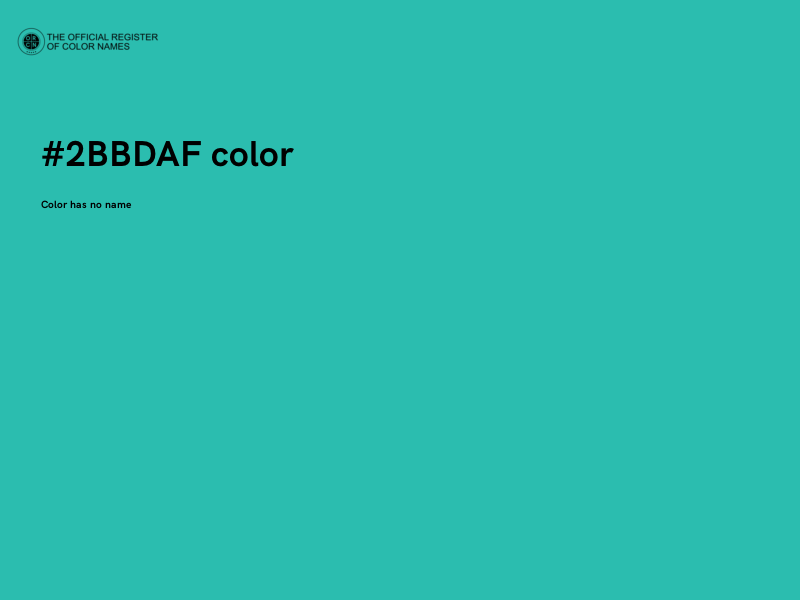 #2BBDAF color image