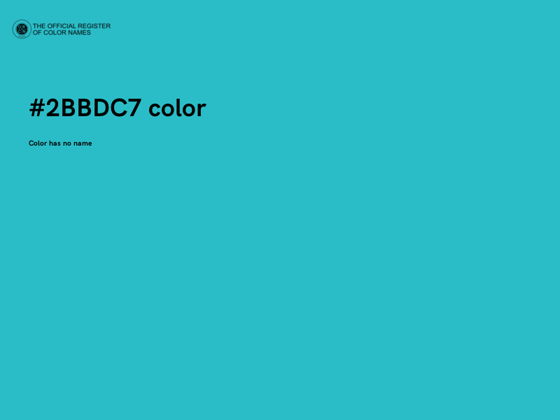 #2BBDC7 color image