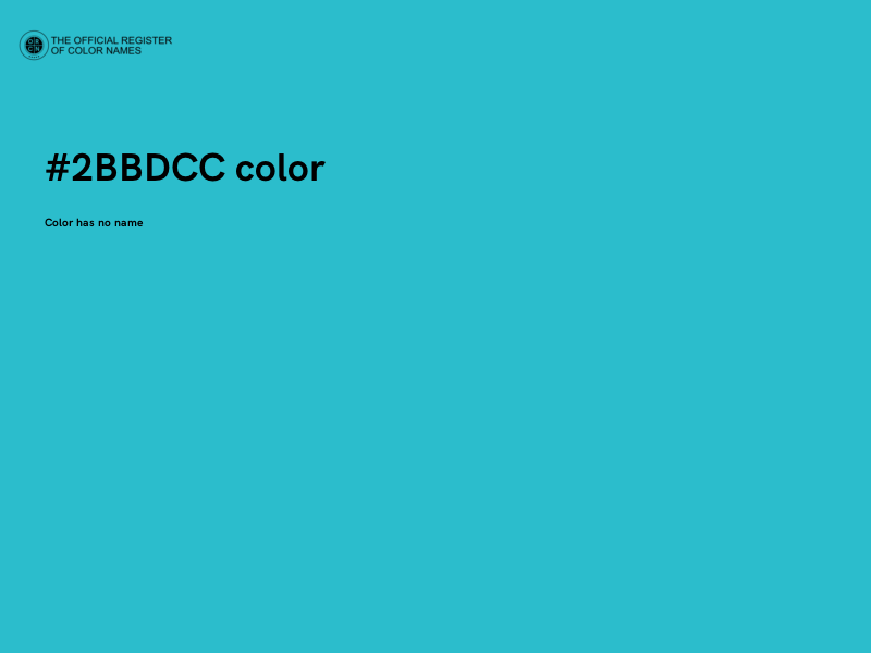 #2BBDCC color image