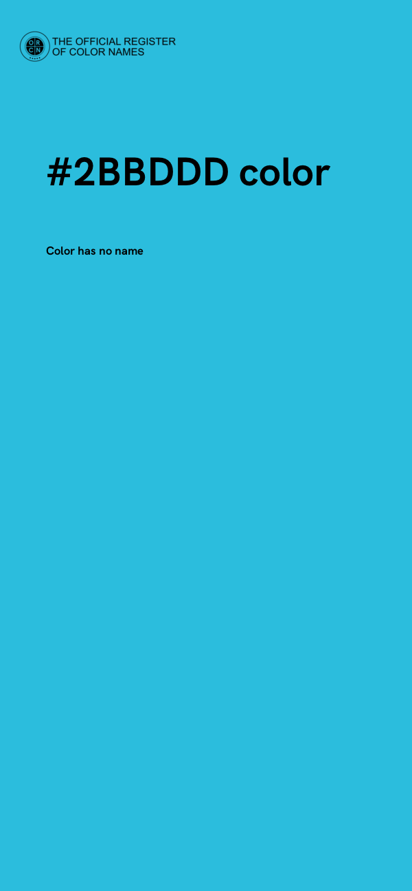 #2BBDDD color image