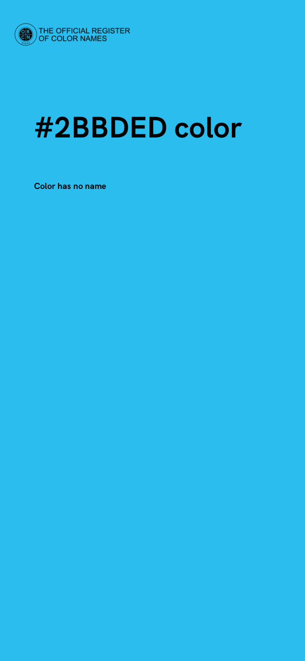 #2BBDED color image