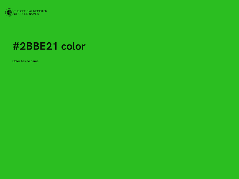 #2BBE21 color image