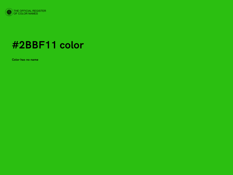 #2BBF11 color image