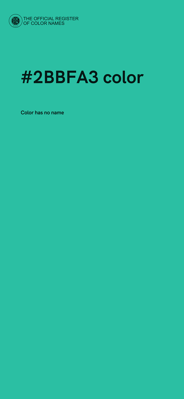 #2BBFA3 color image