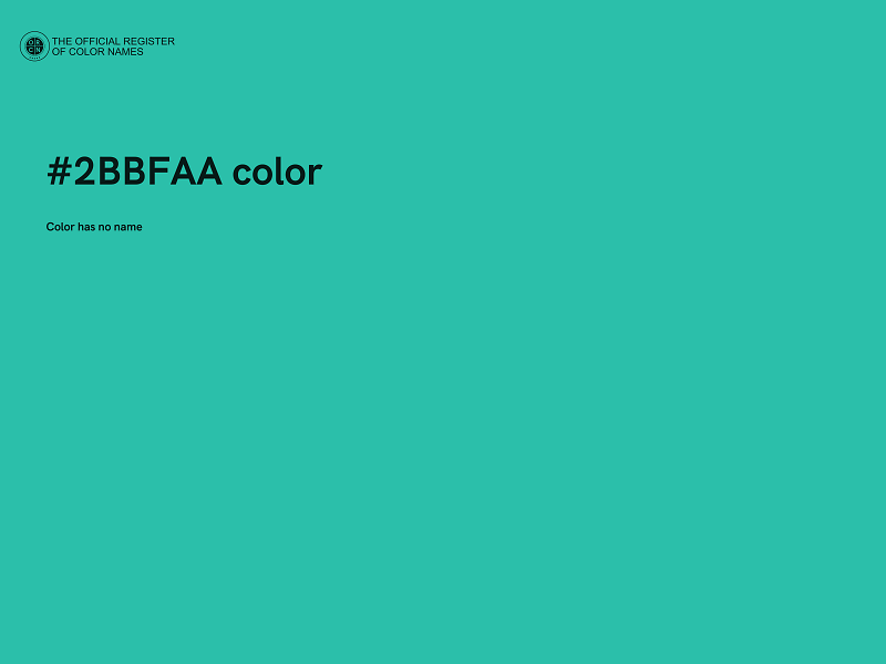 #2BBFAA color image