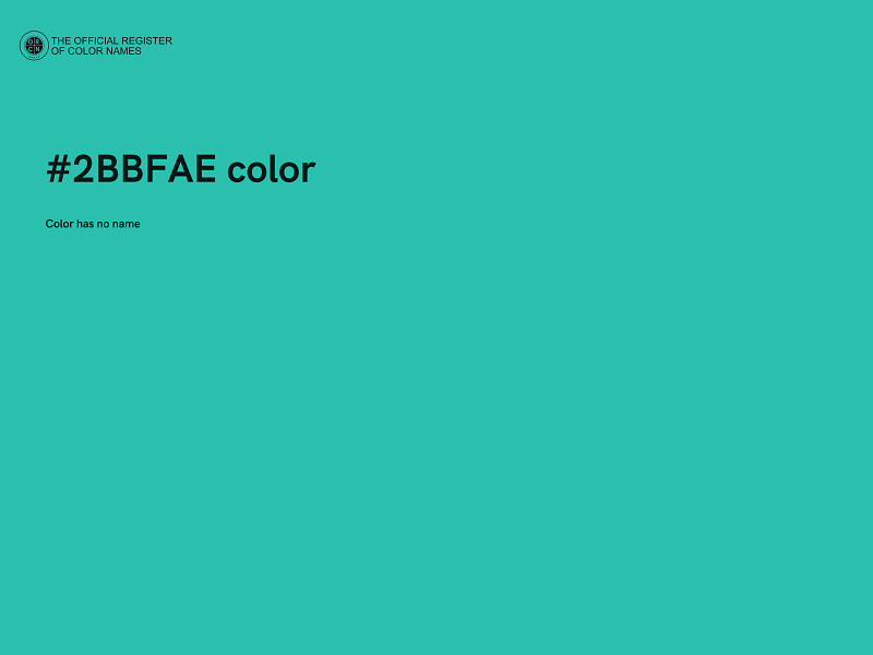 #2BBFAE color image