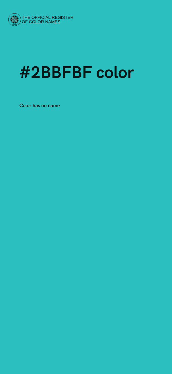 #2BBFBF color image