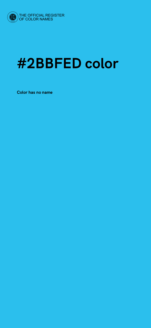 #2BBFED color image