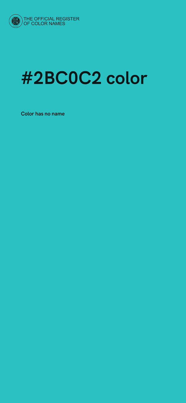 #2BC0C2 color image