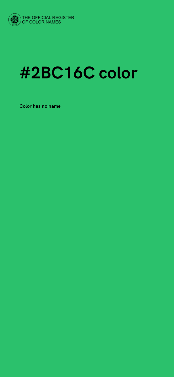 #2BC16C color image