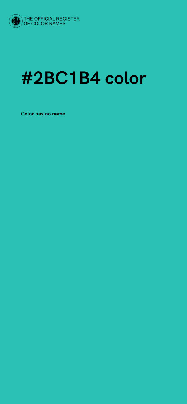 #2BC1B4 color image