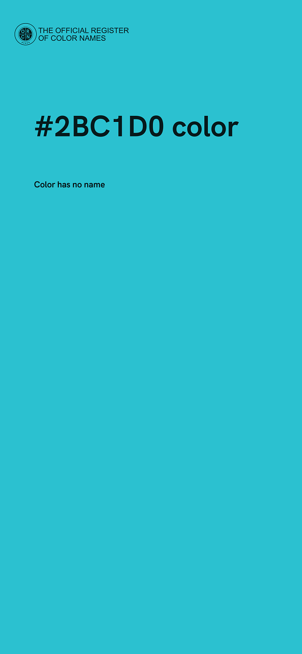 #2BC1D0 color image