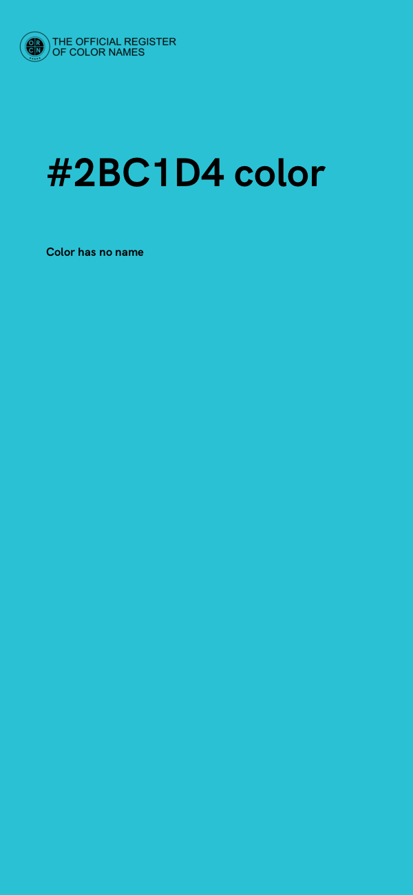 #2BC1D4 color image