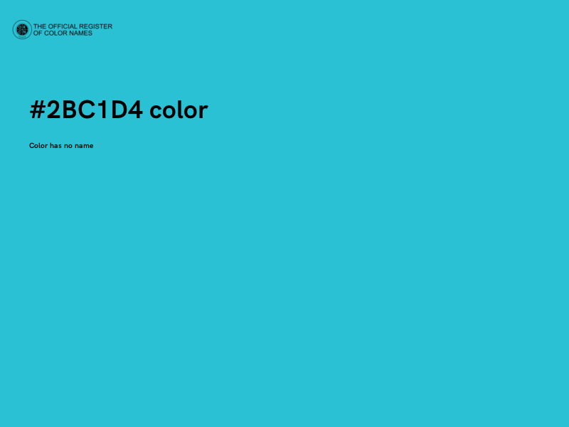 #2BC1D4 color image