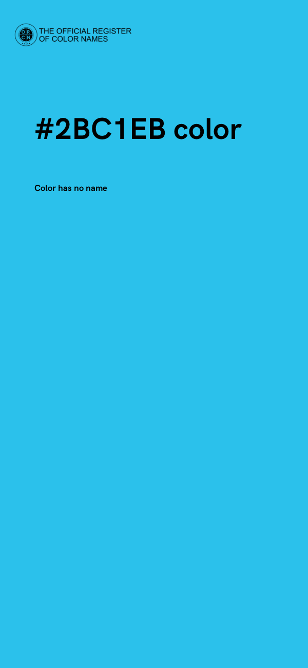 #2BC1EB color image