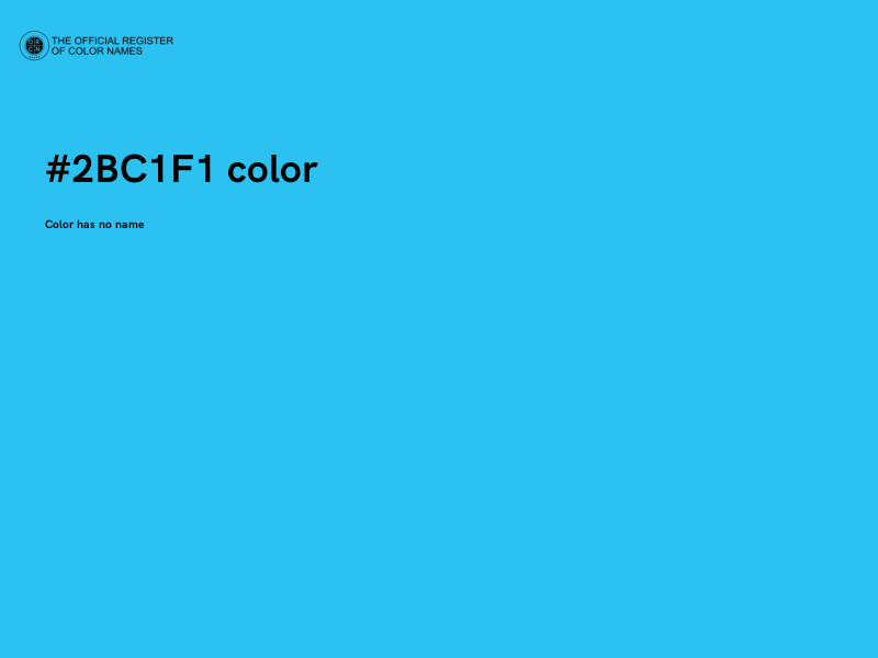 #2BC1F1 color image
